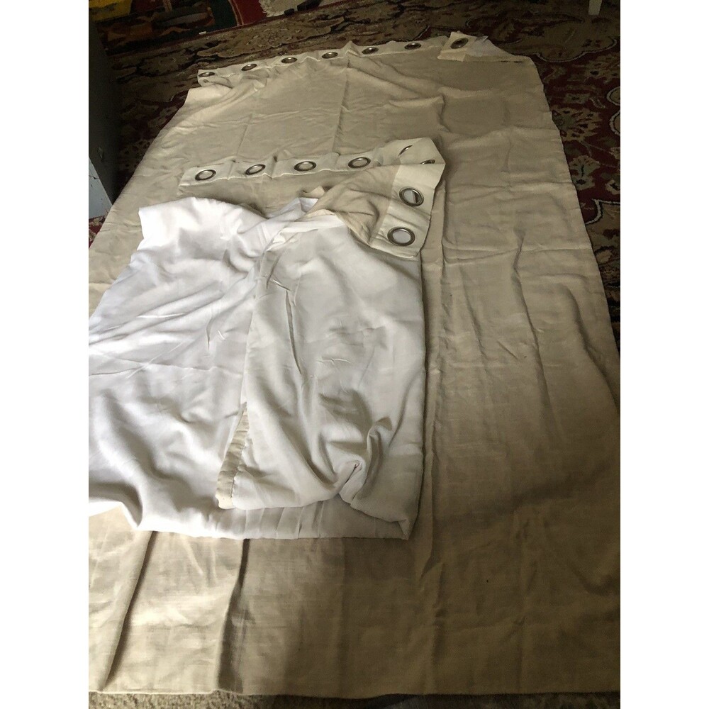 Set Curtains Linen Blend Drapes Panels by Cambria Euc 40x70”
